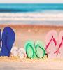 tongs sur la plage