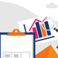 illustration budget compte credit graphique épargne.