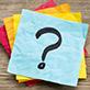 point d'interrogation post it