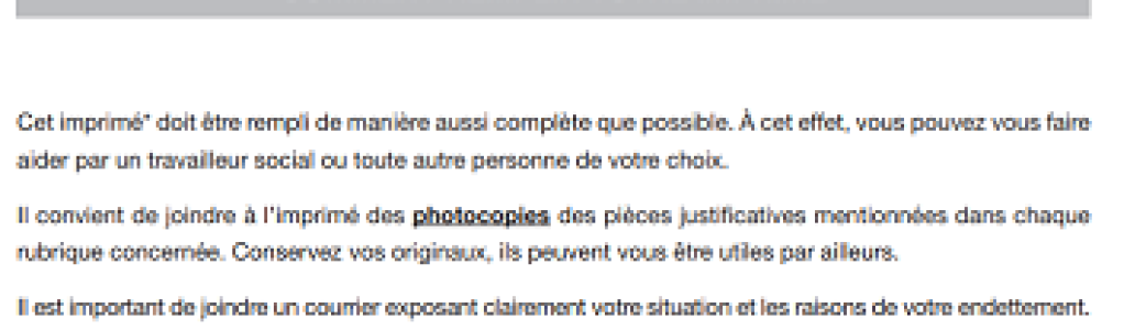 copie écran de la notice d'un formulaire