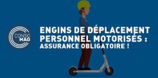 Engins de déplacement personnels motorisés : assurance obligatoire !