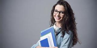 étudiante et livres