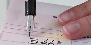 cheque stylo signature