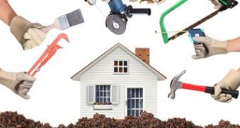Outils pour faire des travaux dans une maison