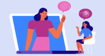 illustration femmes ordinateur