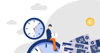 illustration horloge placement retraite