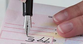 stylo chèque signature