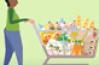 Une femme qui fait ses courses