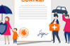 illiustration assurance  contrat.