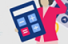 illustration calculatrice femme problèmes