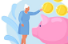 illustration placement epargne retraite cochon