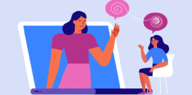 Illustration de femmes sur un ordinateur